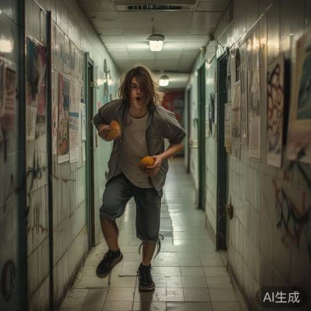 躲楼道吃芒果,创意热血沸腾
