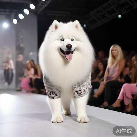 萨摩耶走秀尴尬场面